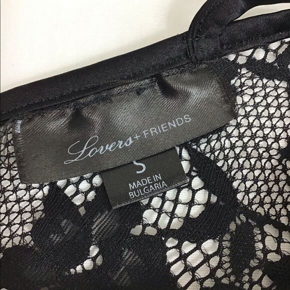 Lovers+Friends Black Mesh Second Nature Lace Body Suit Size S - Picture 9 of 12